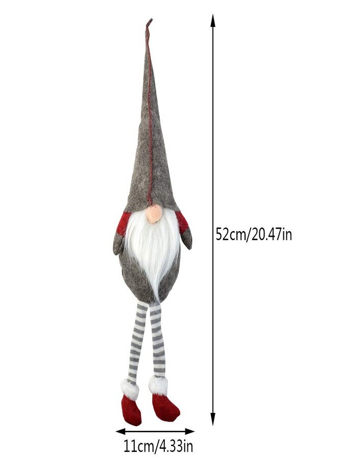 يوليو مجموعة يولييو من 3 قطع من زينة أقزام عيد الميلاد المصنوعة يدويًا، قزم سانتا السويدي تومتي، تماثيل سويدية جالسة طويلة الأرجل، زينة معلقة لعيد الميلاد - Image 2